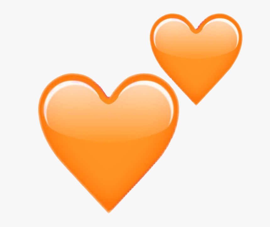 Picsart Photo Studio Heart Image Sticker Editing - Orange Heart Transparent, HD Png Download, Free Download