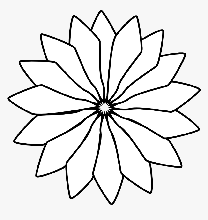 Flower - Clipart - Black - And - White - Effects Of Uv Degradation, HD Png Download, Free Download