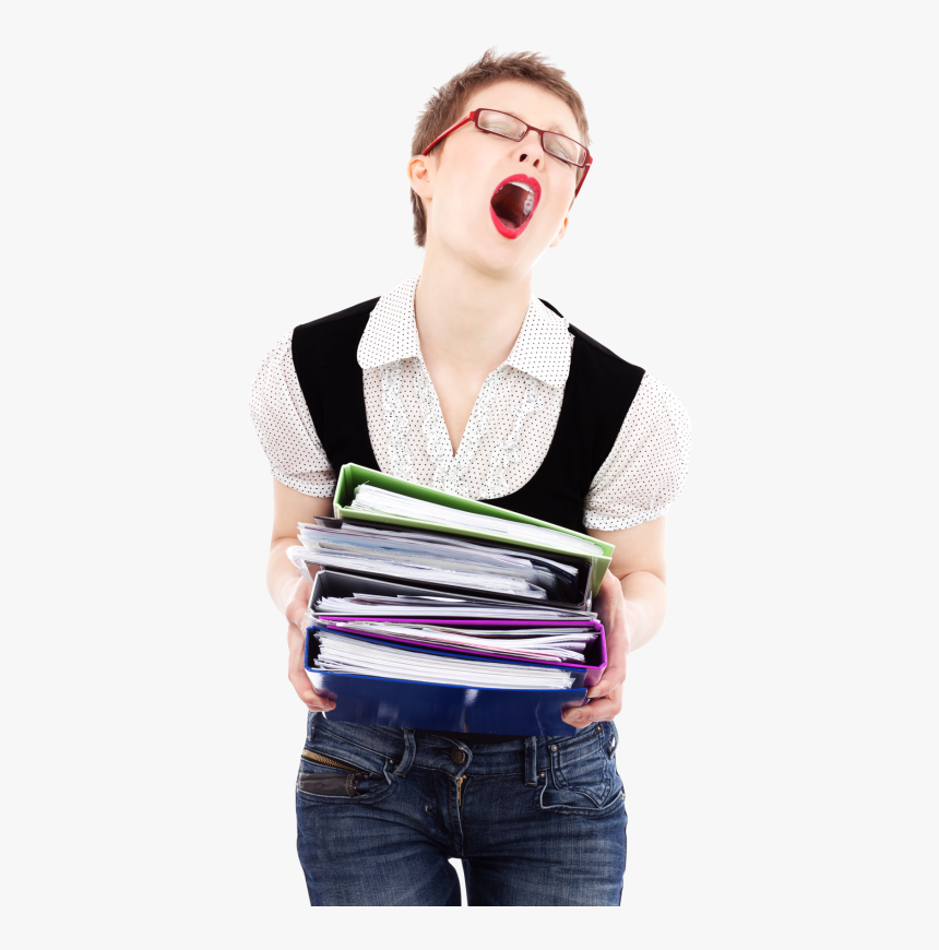 Business Woman Carrying Stack Of Files Png Image - Business Stock Photo Png, Transparent Png, Free Download