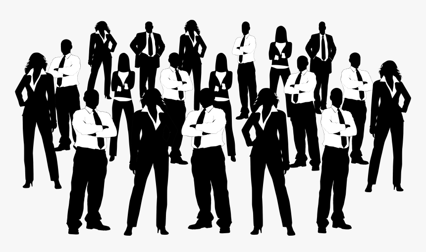 Silhouette Business Organization - Group Businessman Silhouette Png, Transparent Png, Free Download