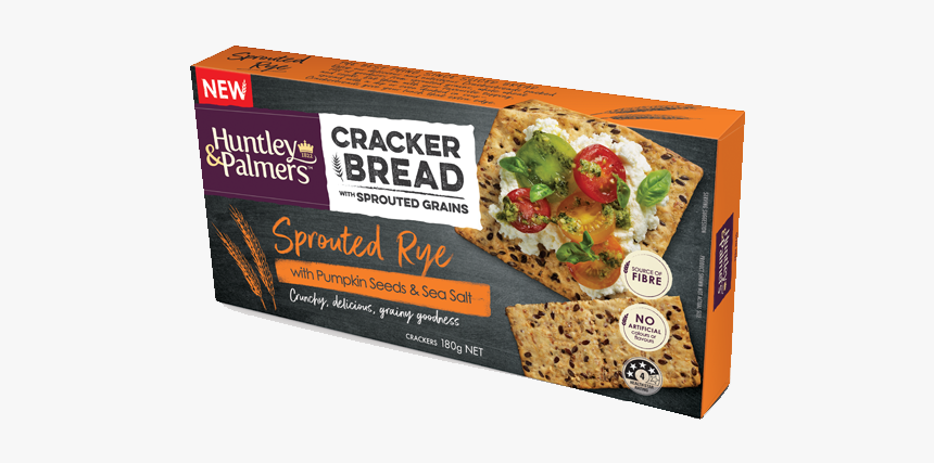 Sprouted Rye With Pumpkin Seeds & Sea Salt - Huntley And Palmers Cracker Bread, HD Png Download, Free Download