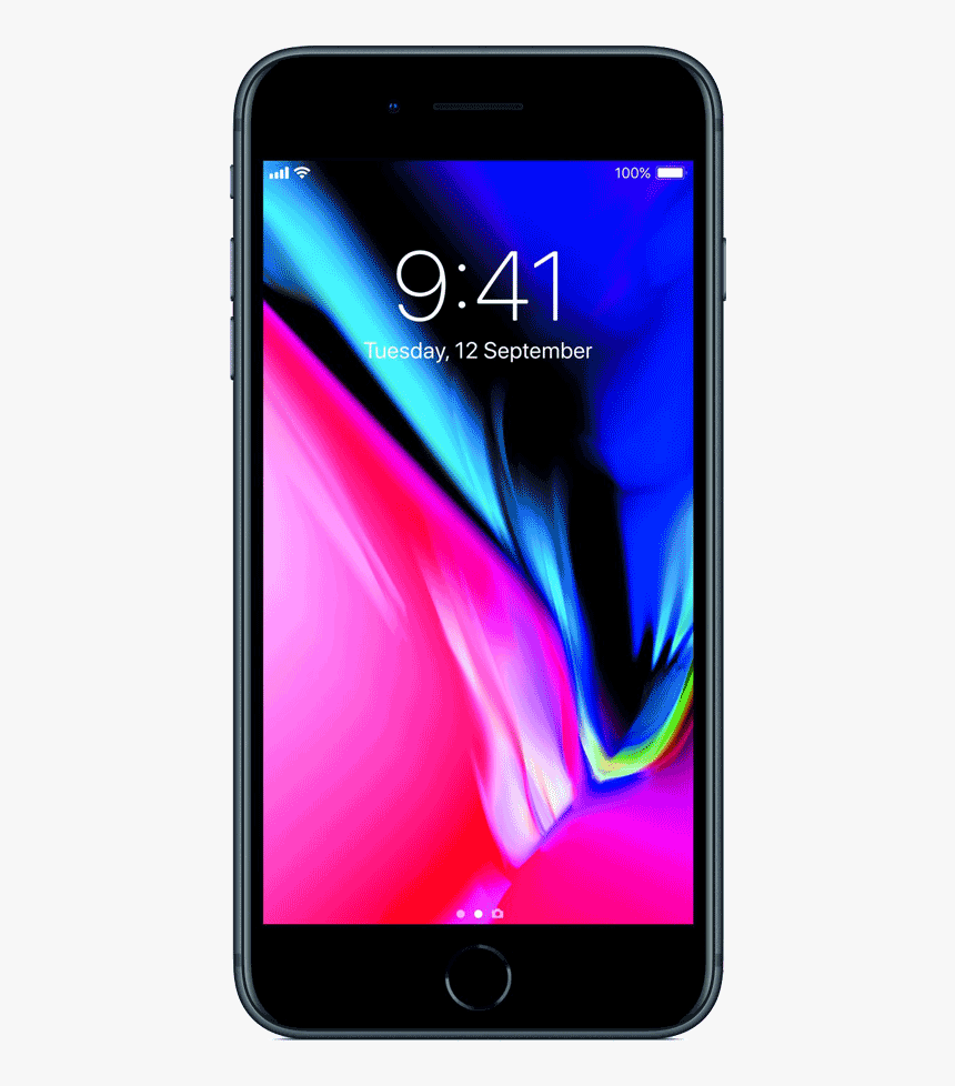 Iphone 8 Png - Iphone 8 Black Front, Transparent Png, Free Download