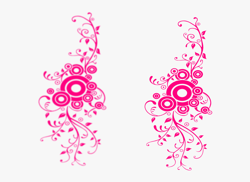 Princess Swirl Clip Art - Burnt Orange Flowers Border, HD Png Download, Free Download