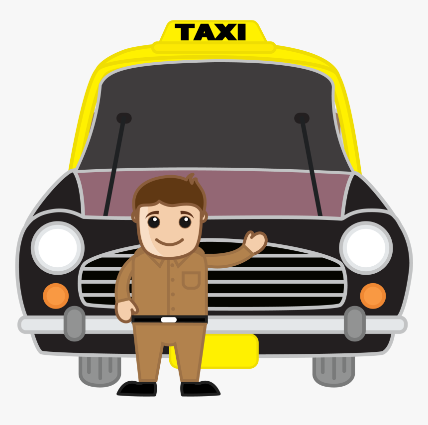 Indian Clipart Bus Driver - Taxi Driver Cartoon Png, Transparent Png, Free Download