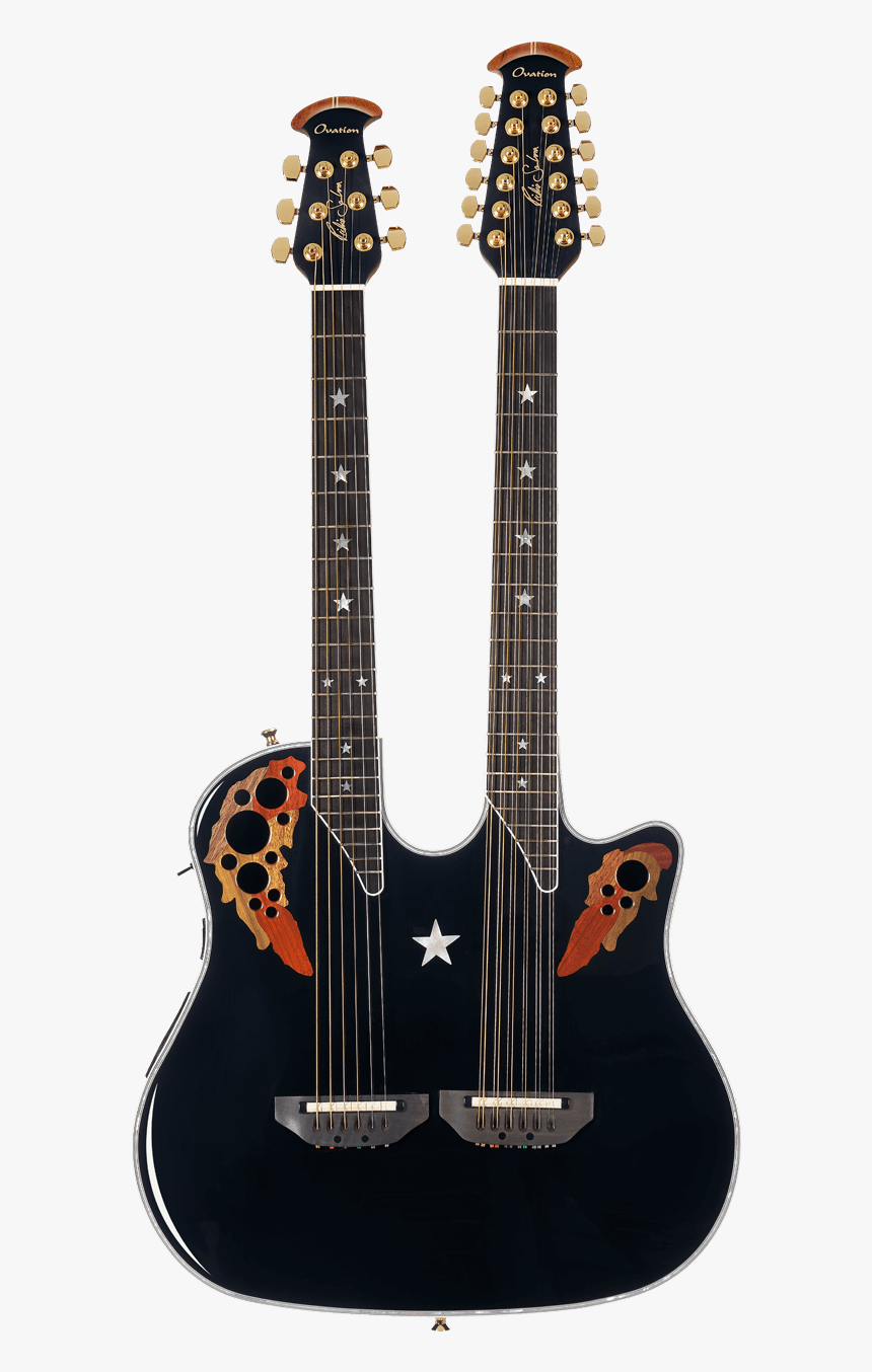 Richie Sambora Elite Double Neck 6/12 String - Double Neck Guitar Acoustic, HD Png Download, Free Download