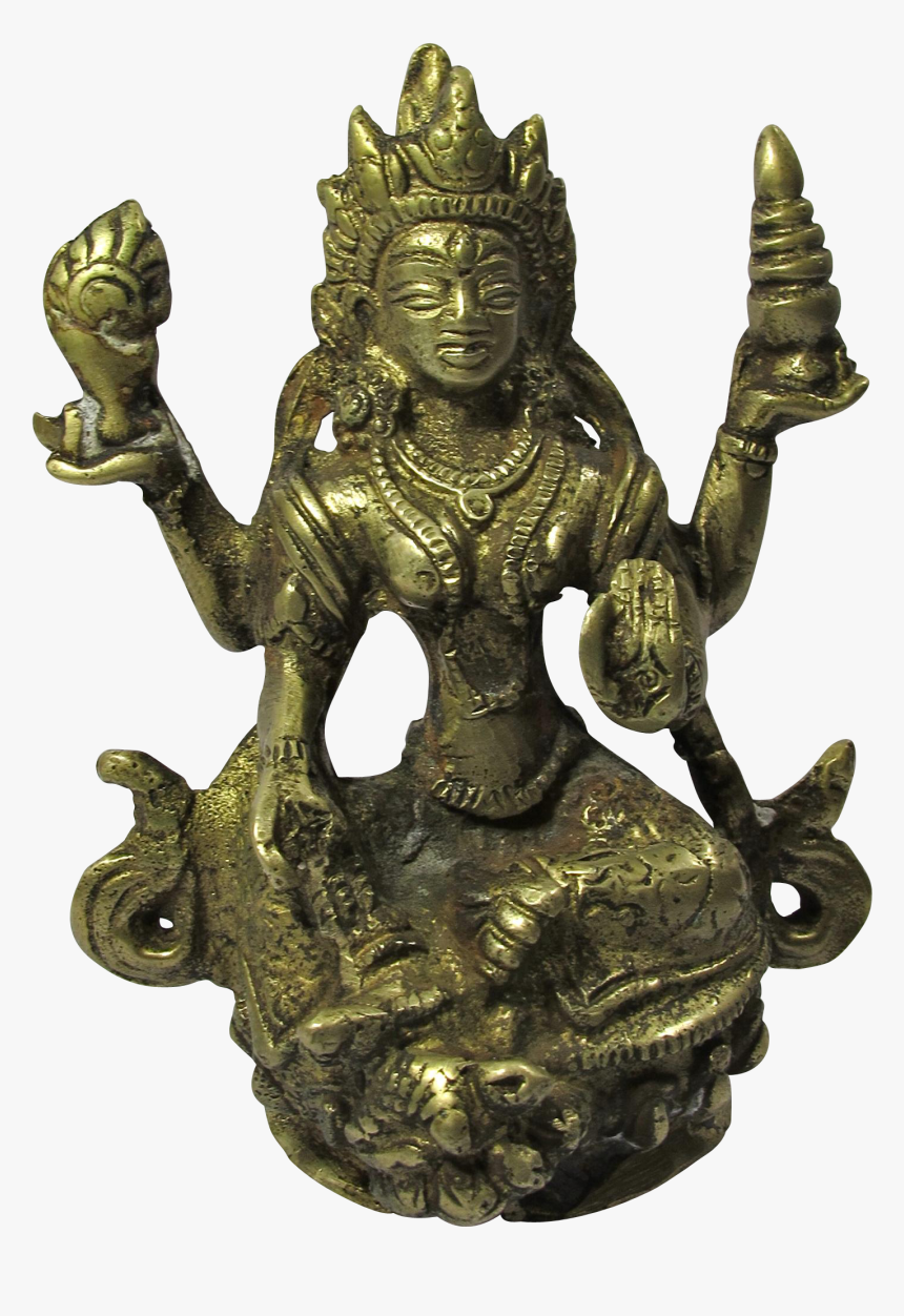 Clip Art Vintage Goddess Lakshmi Brass - Statue, HD Png Download, Free Download