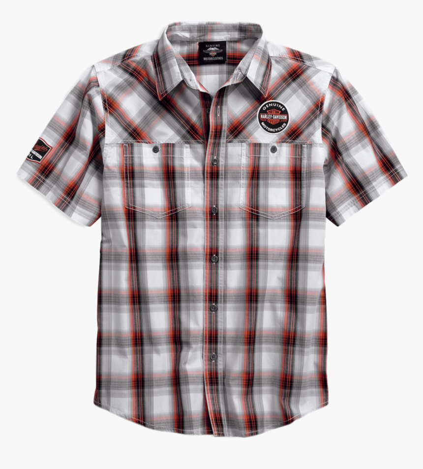 Men"s Genuine Oil Can Plaid Shirt - Harley Plaid Button Down Shirts, HD Png Download, Free Download