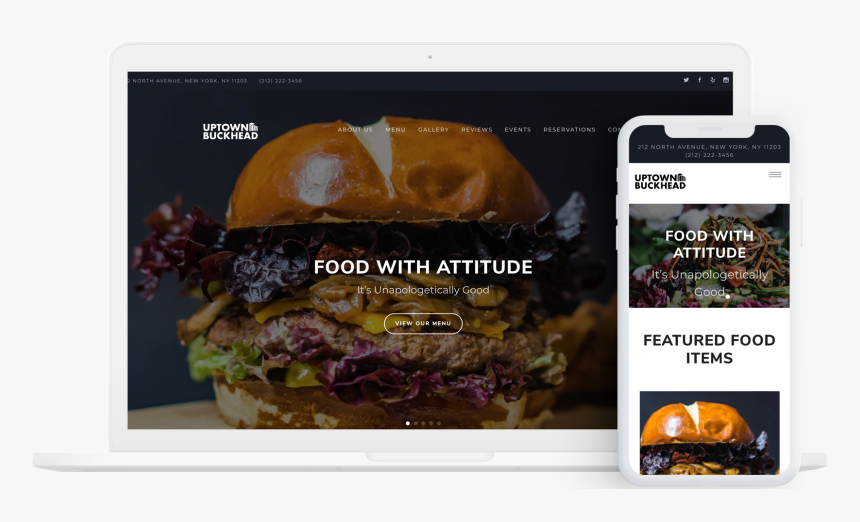 Restaurant Website Template - Hamburger, HD Png Download, Free Download