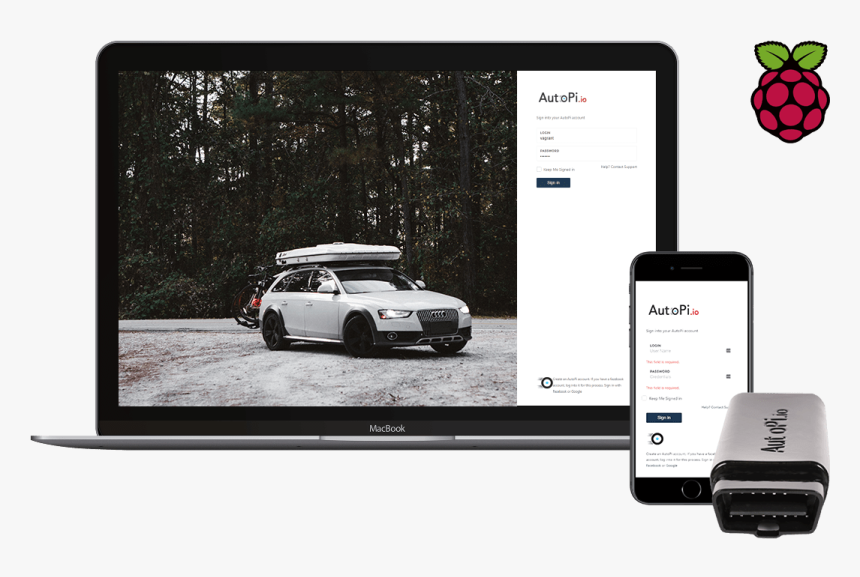 Autopi Dongle With Login Screen - Iot Device For Automotive, HD Png Download, Free Download