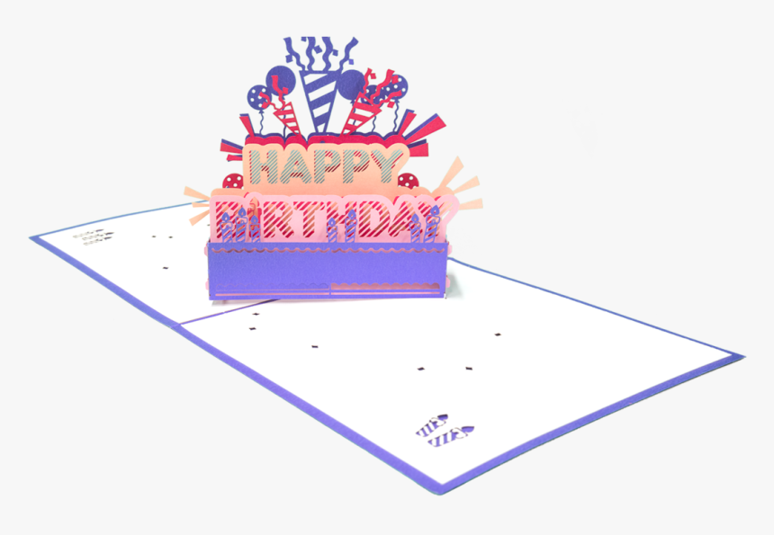 Happy Birthday Pop Up Card - Birthday Cake, HD Png Download, Free Download