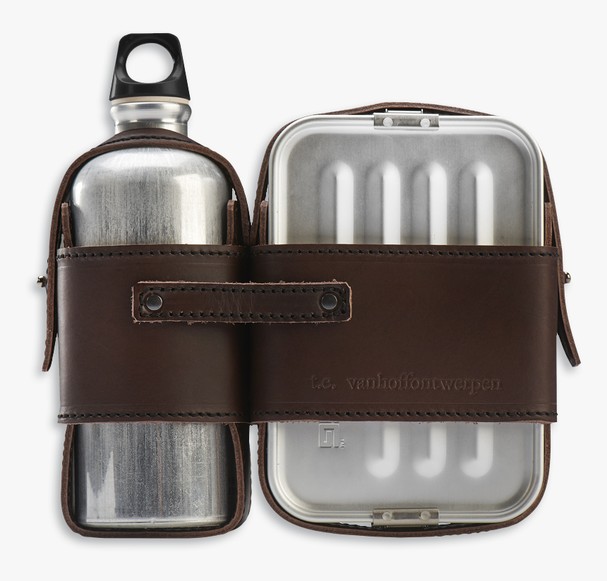 Transparent Lunch Box Png - Leather Strapped Canteen And Lunch Box Set, Png Download, Free Download