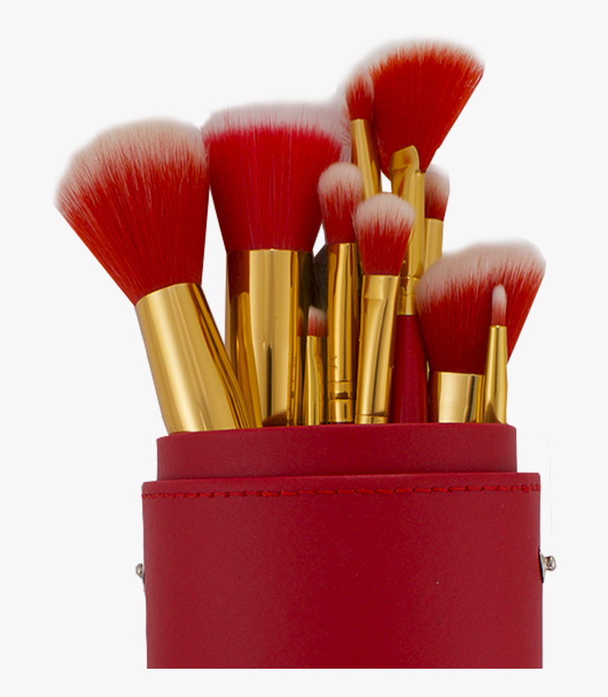Red Makeup Brushes Png, Transparent Png, Free Download