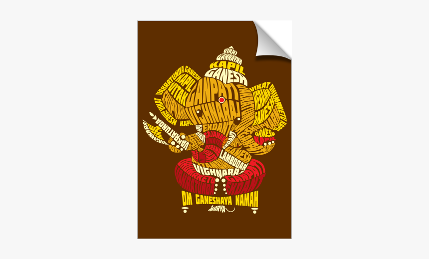 Ganesha Typo - Ganesh Typo, HD Png Download, Free Download