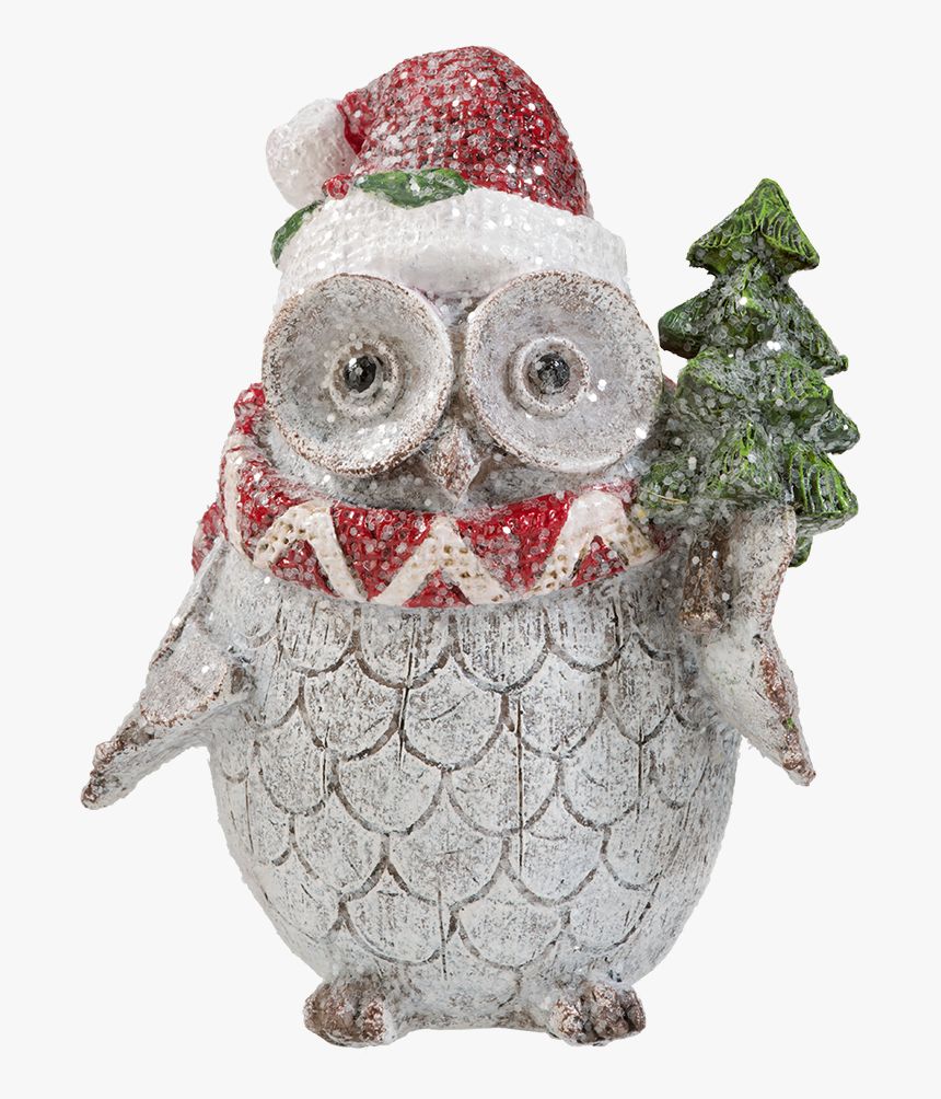 Owl With Christmas Cap - Figurine, HD Png Download, Free Download