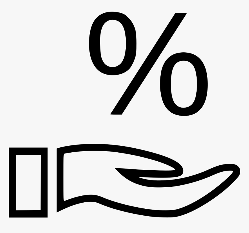 Percentage Rate Revenue Money Percent Hand - Money Percent Icon Png, Transparent Png, Free Download