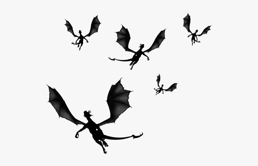 Download Flying Dragon Png Pic - Game Of Thrones Dragon Silhouette, Transparent Png, Free Download