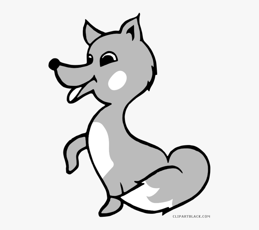 Running Fox Animal Free Black White Clipart Images - Yellow Fox Clipart, HD Png Download, Free Download