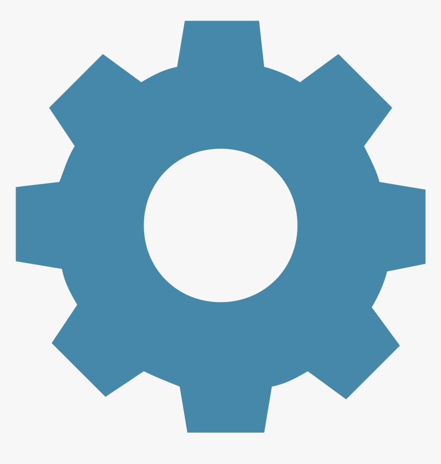 File - Wikifont Unie018 - Cog - Blue - Svg - Transparent Background Settings Gear Icon, HD Png Download, Free Download