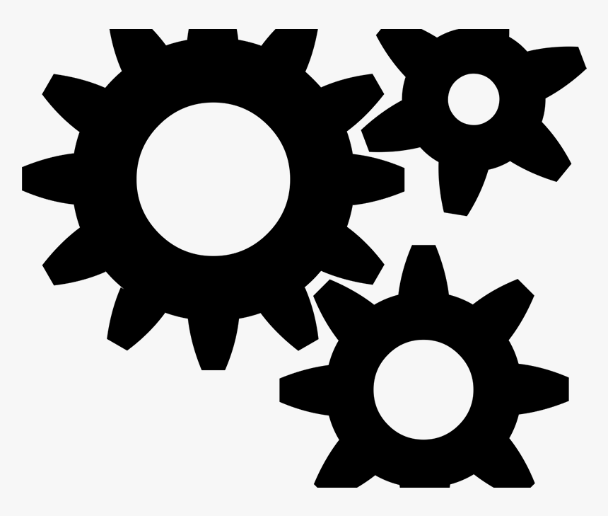 18 31k Cogs Black 28 Aug 2017 Gear - Simple Gear Black And White, HD Png Download, Free Download
