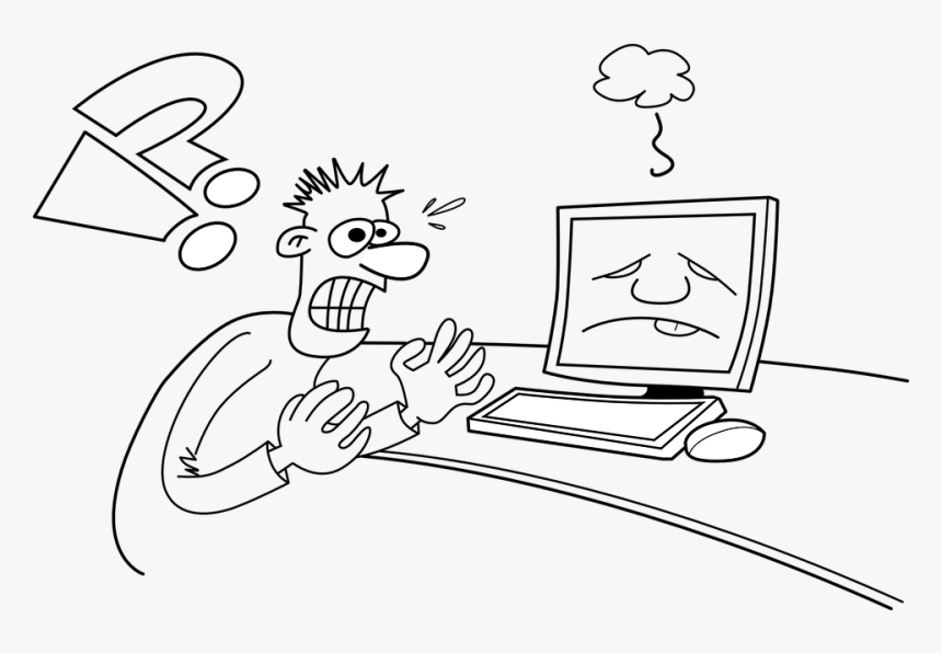 Computer Problem, Computer, Problem, Crash, Hang - Broken Computer Clip Art, HD Png Download, Free Download