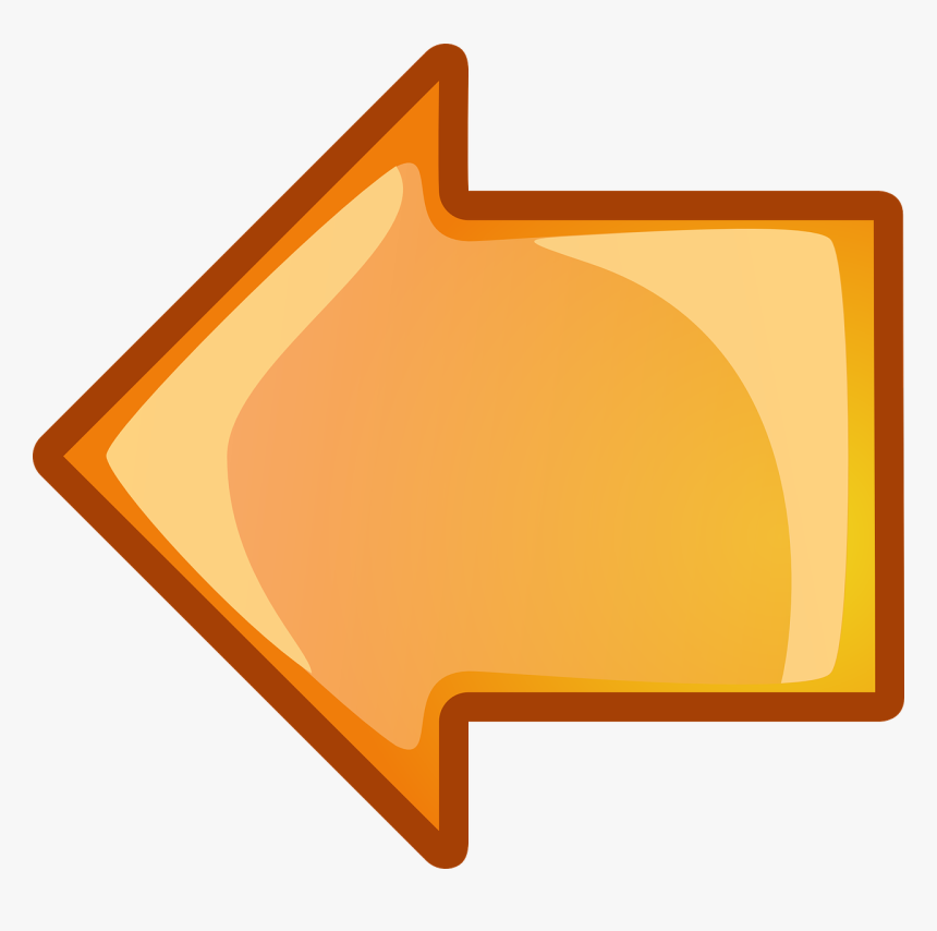 Orange Arrow Pointing Left, HD Png Download, Free Download