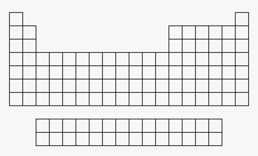 Periodic Table Blank - Empty Blank Periodic Table, HD Png Download, Free Download