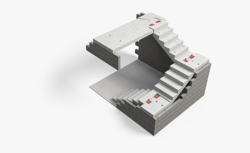 Stair Configuration 3 Large - Staircase With 3 Landings, HD Png Download, Free Download