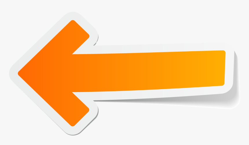 Left Orange Arrow Png, Transparent Png, Free Download