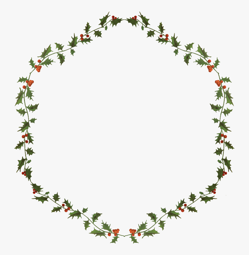 Holly Frame - Free Png Holly Wreath, Transparent Png, Free Download
