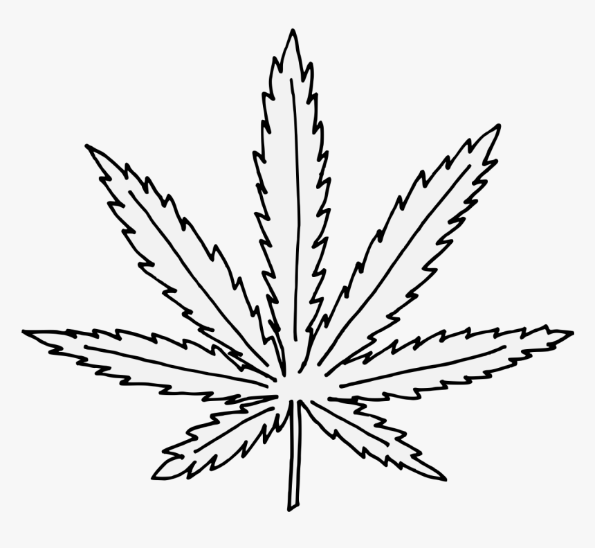 Marijuana Leaf Coloring Page, HD Png Download, Free Download