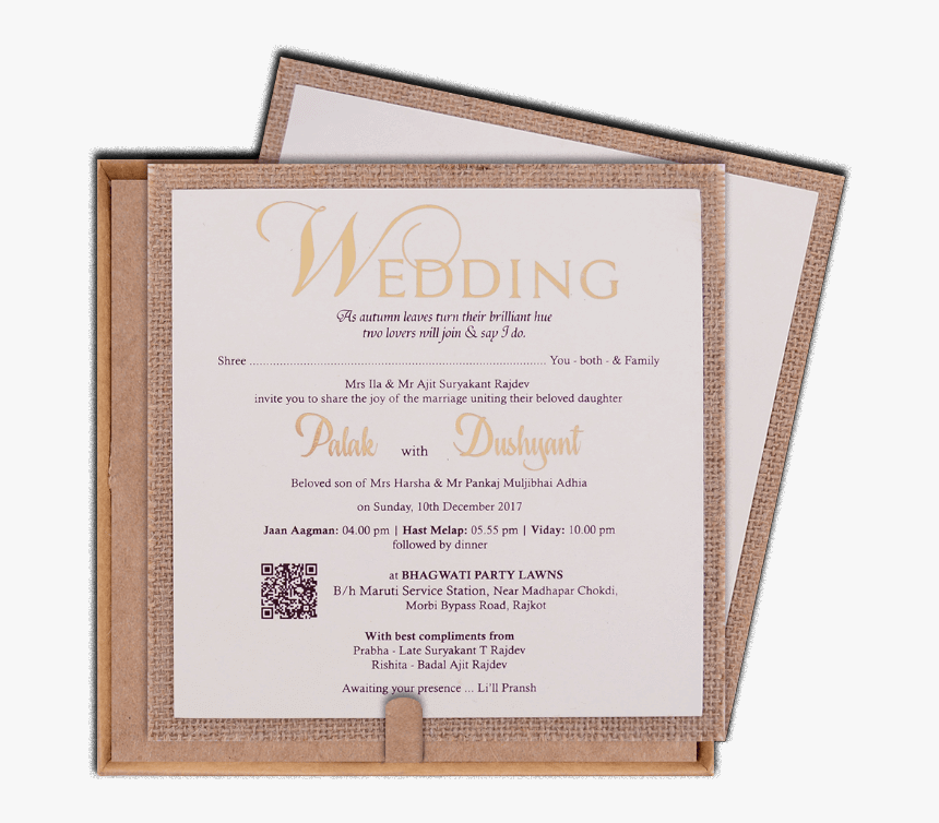 Hindu Wedding Cards - Wood, HD Png Download, Free Download