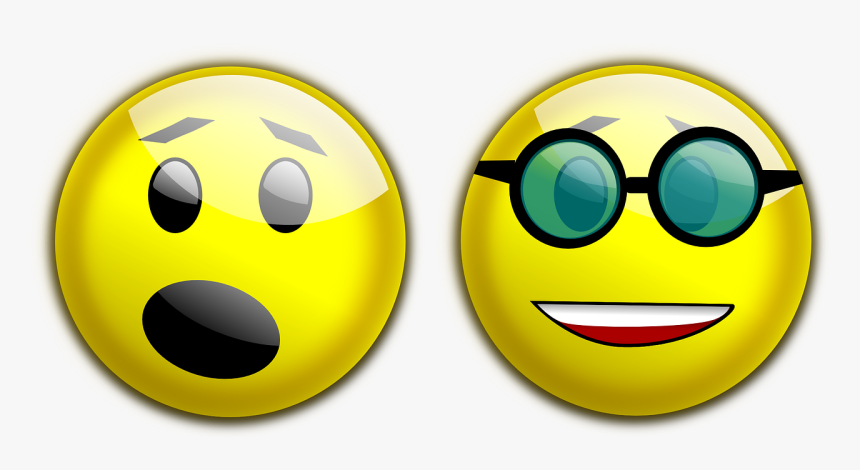 Smiley Glossy Yellow Surprised Png Image - Sad And Happy Face Clipart, Transparent Png, Free Download