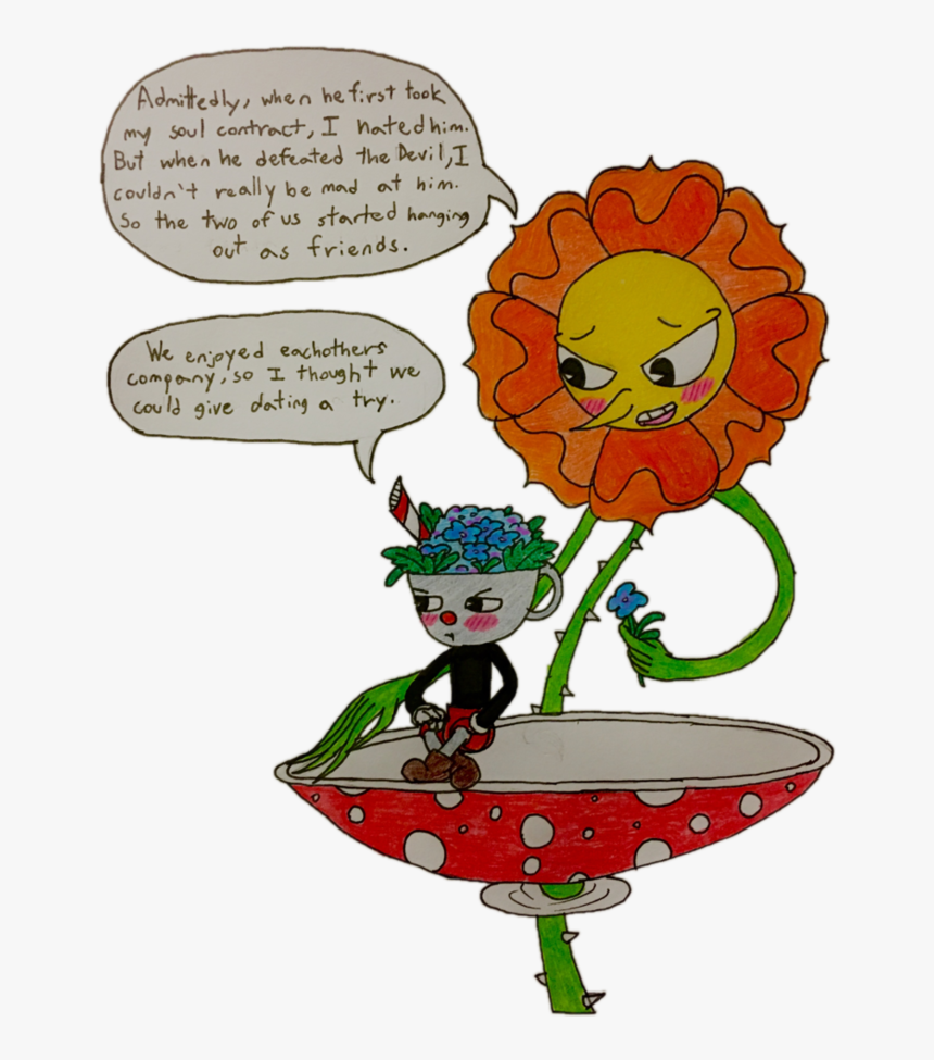 Ask Cuphead And Cagney Carnation - Cagney Carnation X Cuphead, HD Png Download, Free Download