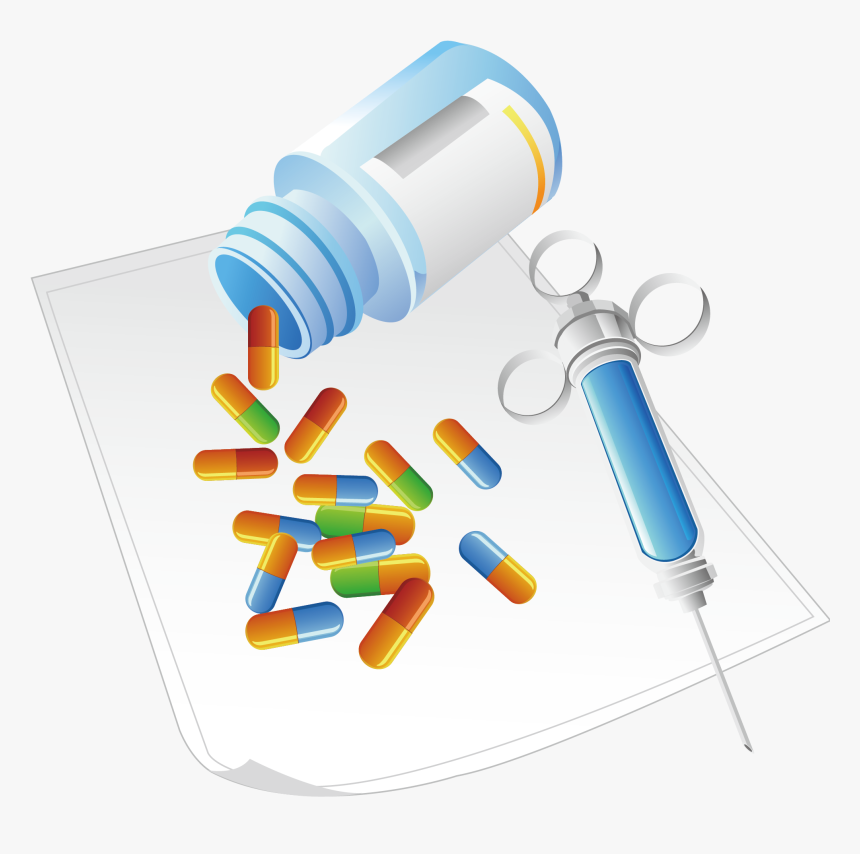 Needle And Medicine Vector Png Download - Drugs Vector Png Transparent, Png Download, Free Download