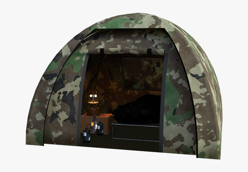 Tent, Camo, Camping, Outdoors, Adventure, Camp, Nature - Tent, HD Png Download, Free Download