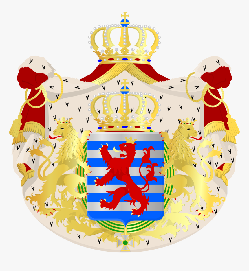 Clip Art Monarchy Of Luxembourg Wikipedia - Lucembursko Státní Znak, HD Png Download, Free Download