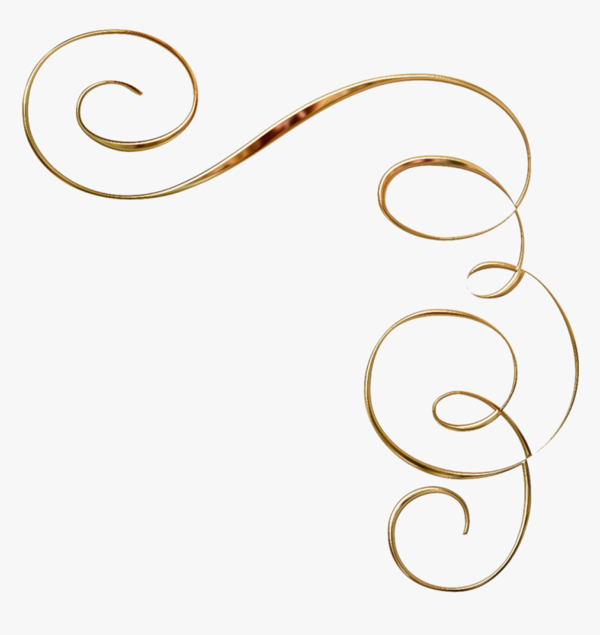 Gold Swirls Add Me A Flourish Pinterest Coins And Accent - Gold Swirl Corner Png, Transparent Png, Free Download