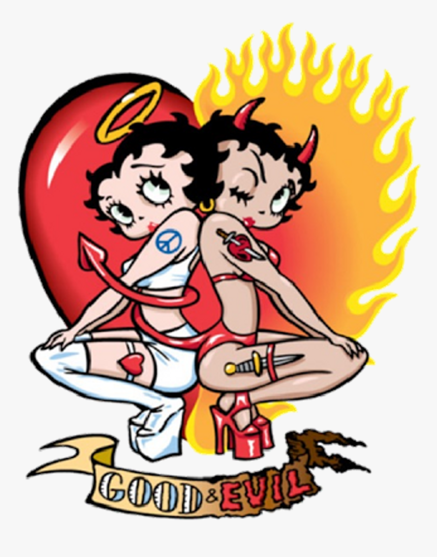 Angel Clipart Betty Boop - Betty Boop Angel And Devil, HD Png Download, Free Download