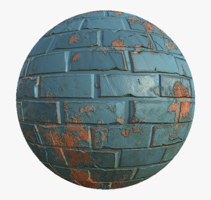 Damaged Painted Brick Wall - Wall Painted By Substance, HD Png Download, Free Download