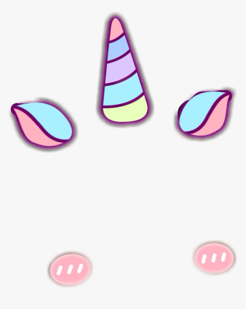 Snapchat Filter Unicorn Cute Yasfreetoedit - Unicorn Snapchat Filter Png, Transparent Png, Free Download