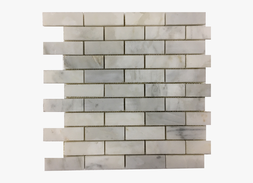 Brick White Marble Polished Mesh-mounted Mosaic Tile - Wall, HD Png Download, Free Download