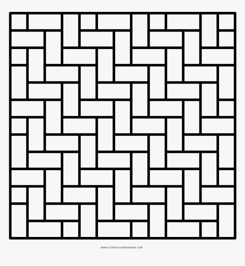 Brick Wall Coloring Page - Paver Patterns, HD Png Download, Free Download
