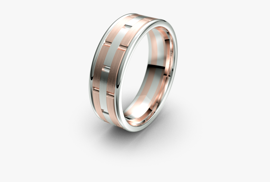 Infinity Mens Wedding Band With Alternating Brick Pattern - Engagement Ring, HD Png Download, Free Download