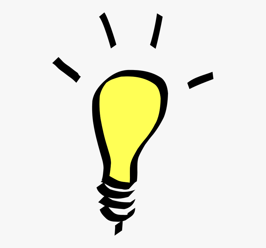 Light, Bulb, Yellow, Idea, Electricity, Epiphany, Think - Lightbulb Clipart Png, Transparent Png, Free Download