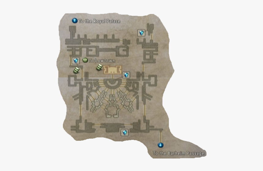 Final Fantasy Xii Garamsythe Waterways Map - Final Fantasy 12 Map Size, HD Png Download, Free Download