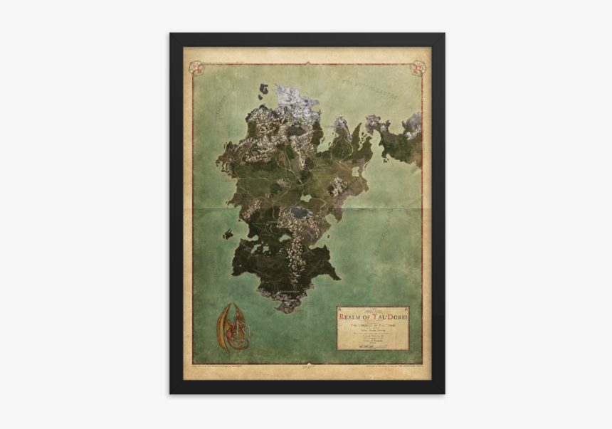 Realm Of Tal"dorei Poster Map - Critical Role Tal Dorei Map, HD Png Download, Free Download