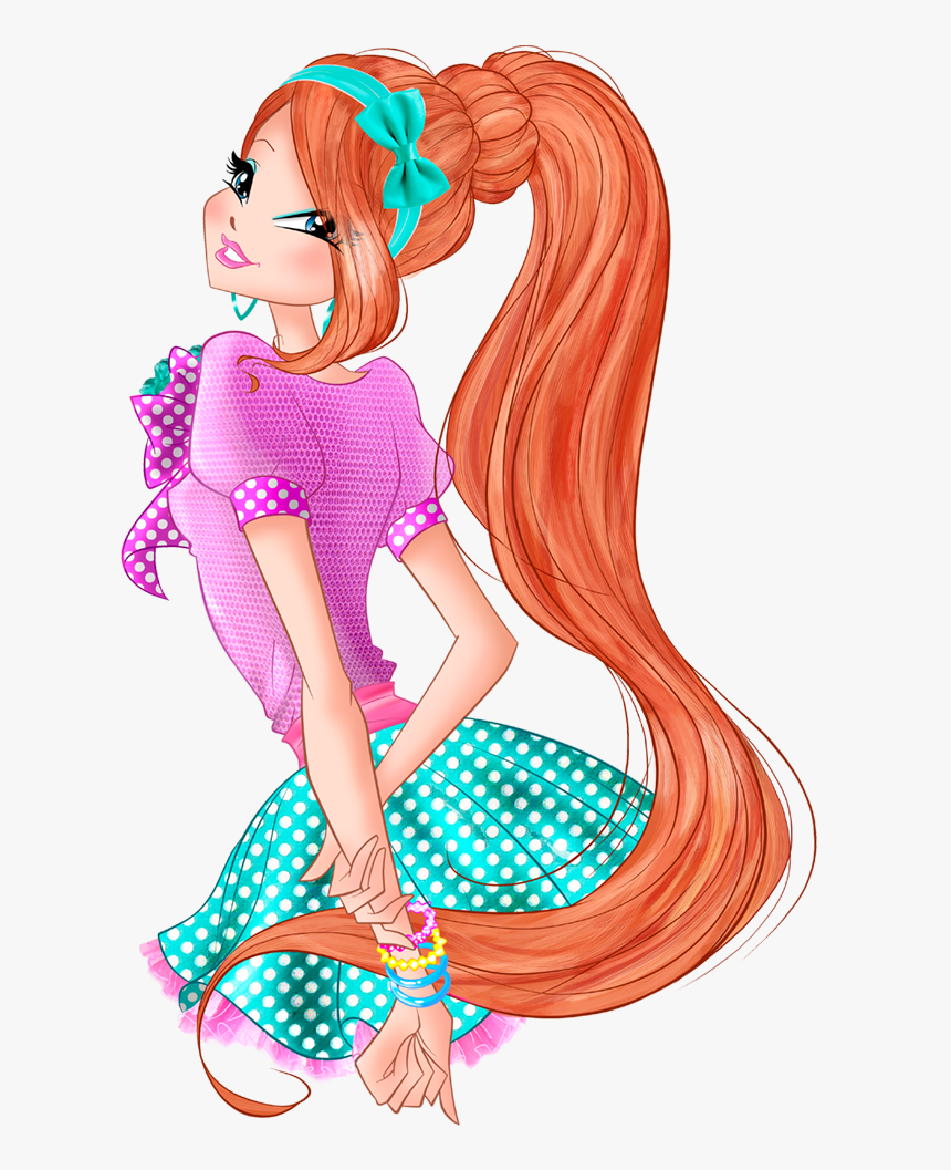 World Of Winx Chef Chic Bloom Strawberry Dotted Outfit - Outfit World Of Winx Bloom, HD Png Download, Free Download