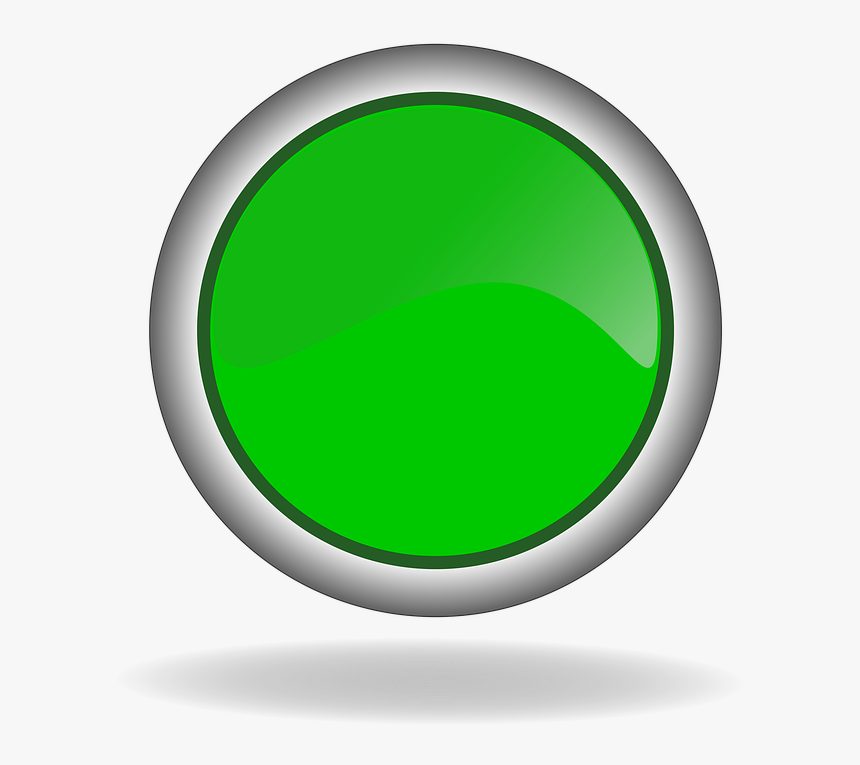 Green, Green Button, Button, Web, Internet, 3d, Glossy - Botão Verde Png, Transparent Png, Free Download