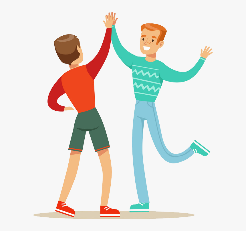 Share Vaping Deals With Friends - Friends High Five Illustration, HD Png Download, Free Download