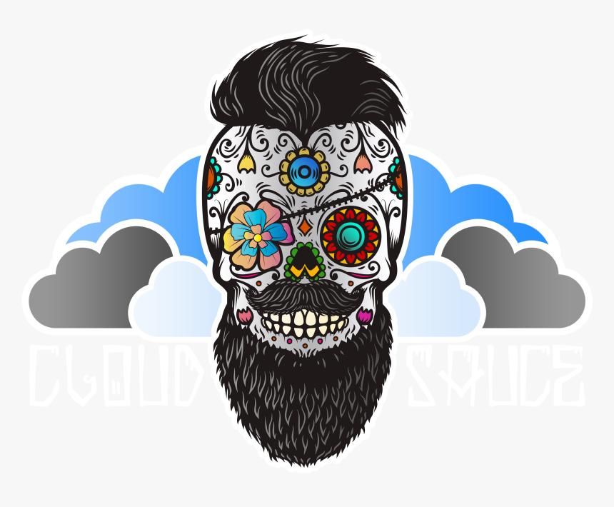 Candy Skull With Beard, HD Png Download, Free Download